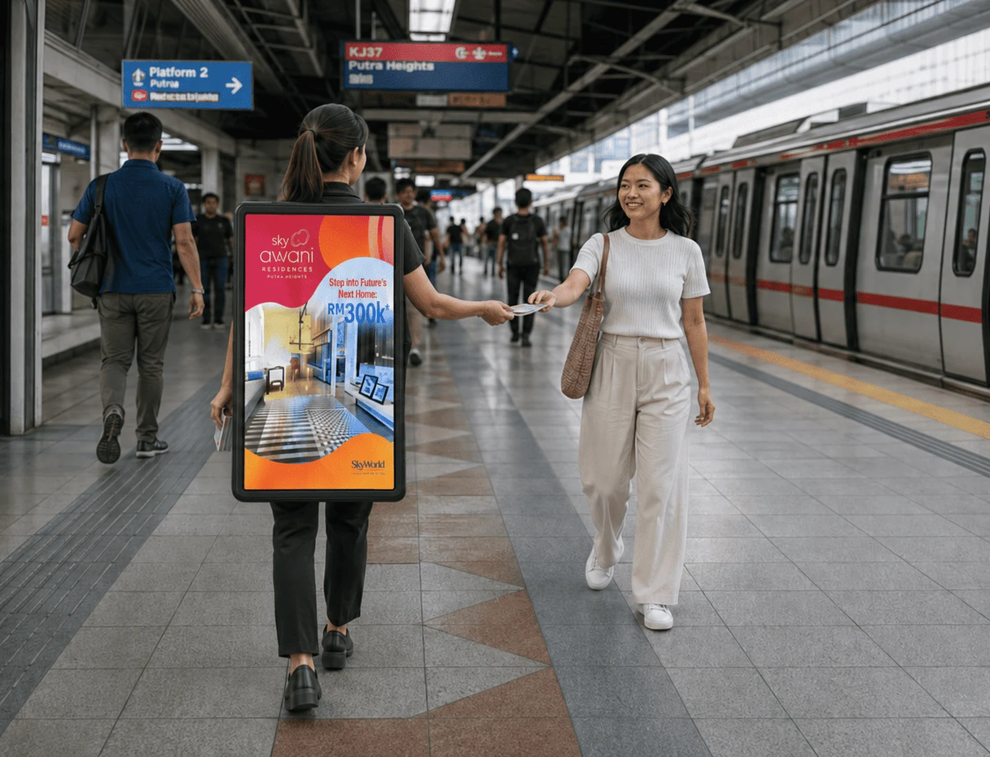 Walking LED Board · Service scene