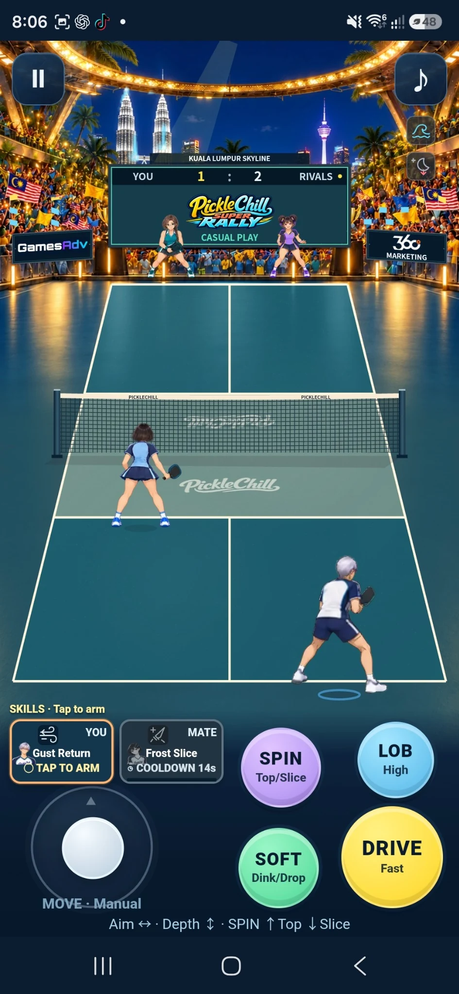 Actual Kuala Lumpur Super Rally court with four annotated advertising surfaces