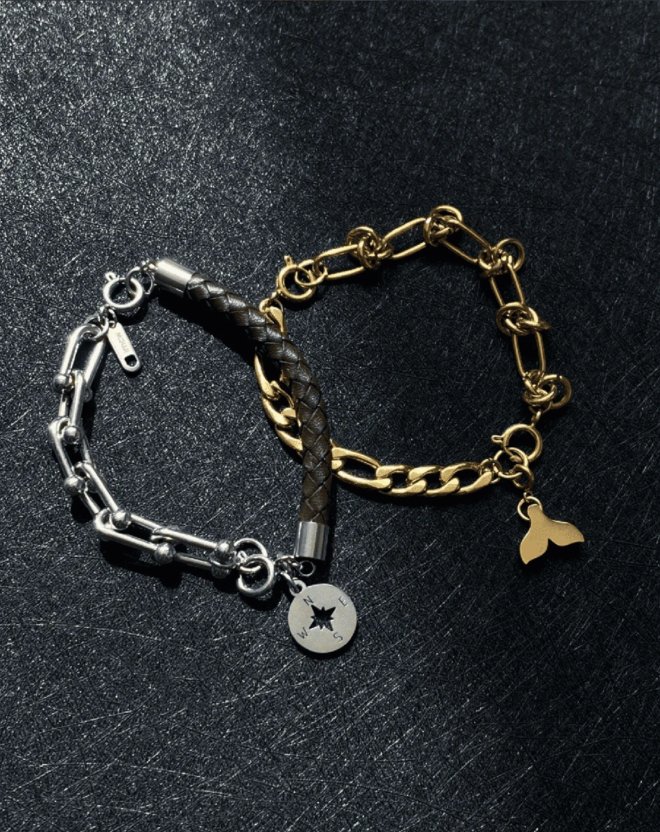 IMCW gold and silver chains with interchangeable charms