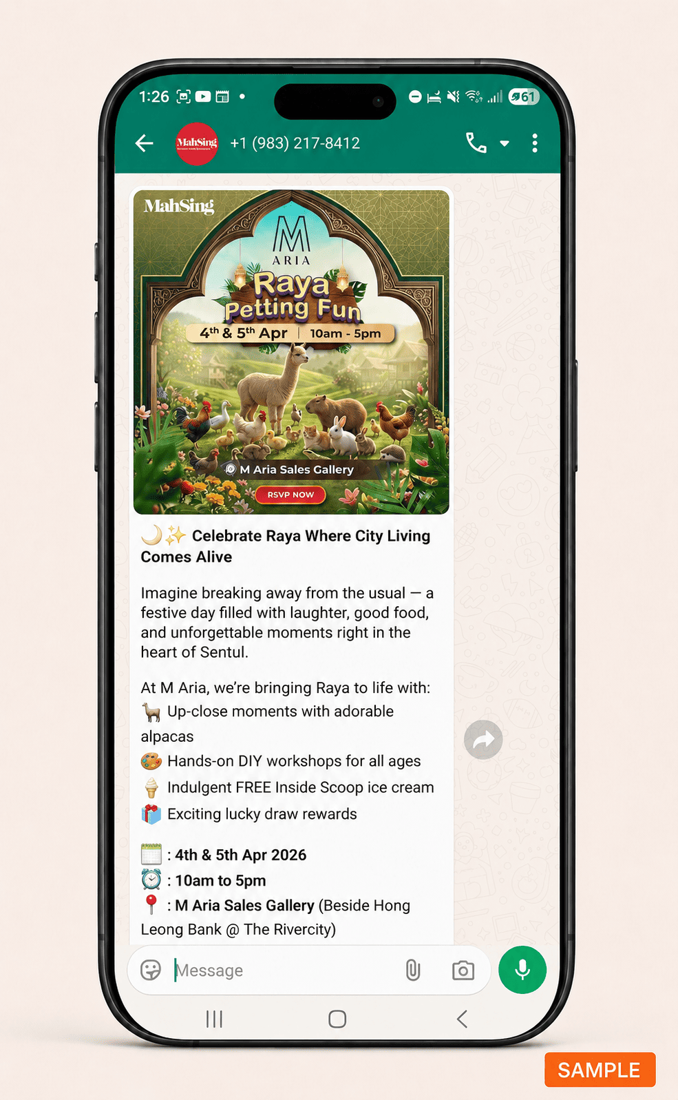 Mahsing Raya Petting Fun campaign screenshot
