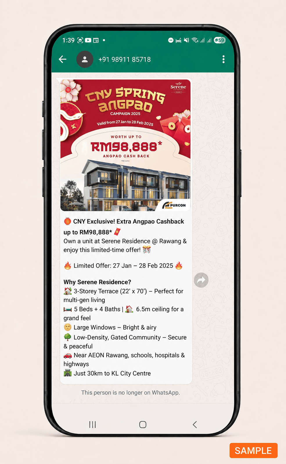 Serence Residence CNY Spring AngPao campaign screenshot